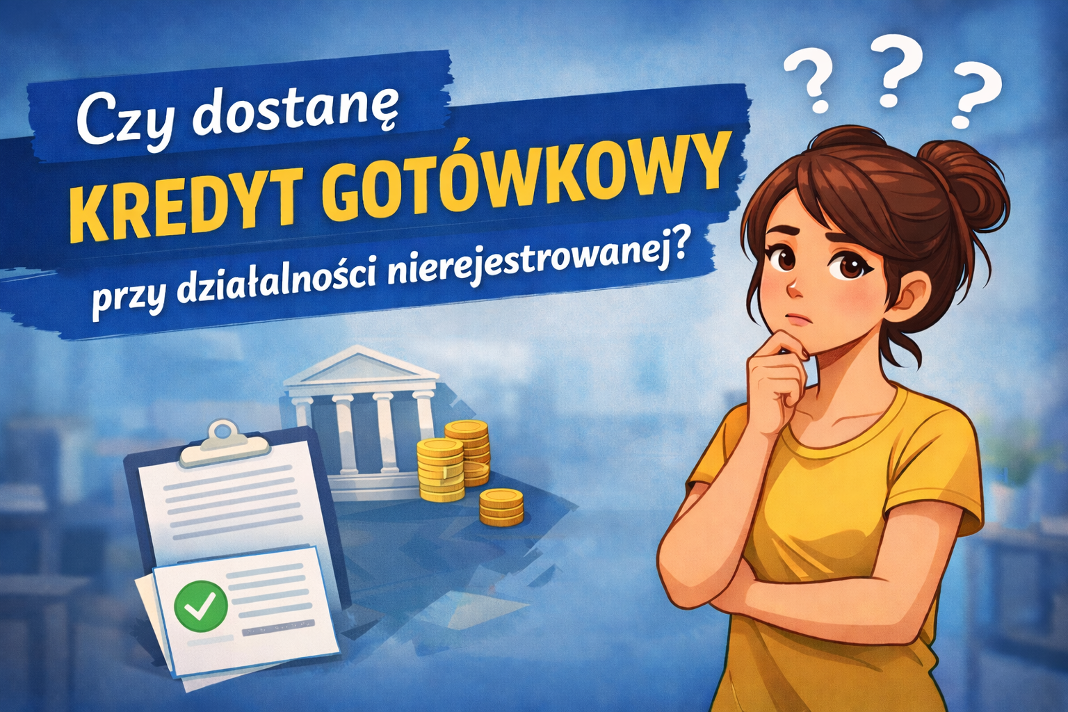 Czy dostanę kredyt gotówkowy przy działalności nierejestrowanej?