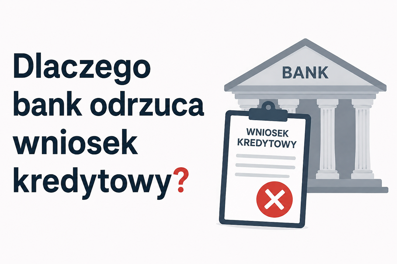 Dlaczego bank odrzuca wniosek kredytowy?